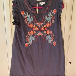 THML S Boho floral stitched dress